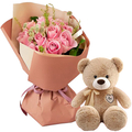 flower with bear delivery japan