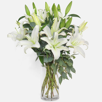 Cheap Flower Delivery Japan – Lilies in Vase
