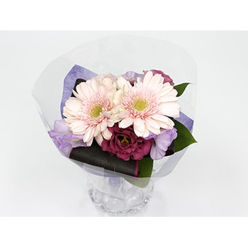 Seasonal Flowers Bouquet with Vase - Japanese Style Floral Arrangements