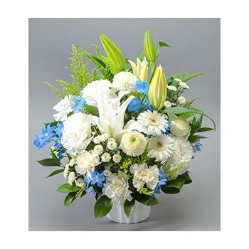 Funeral Flower Japan – White Arrangement