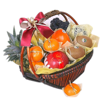 Assorted Mix Fruits in Basket Japan