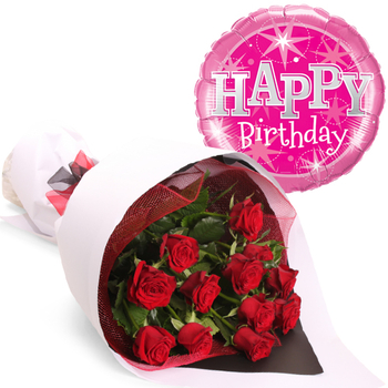 Send Gift Japan – Mylar Balloon with Red Roses