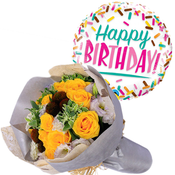 Florist in Japanese – Roses with Balloon