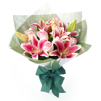 Japan Flower Delivery Tokyo - Pink Roses & Pink Liles