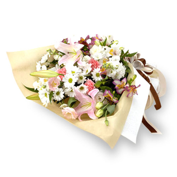 Funeral Flower Japan – Pink & White Mix Bouquet