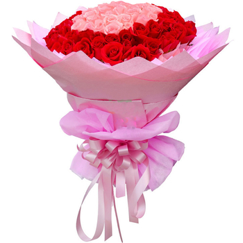 100 Pink & Red Roses Bouquet - Cheap Flower Delivery Japan