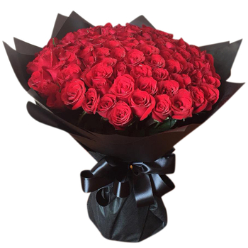 send 100 smart and dashing roses bouquet to japan