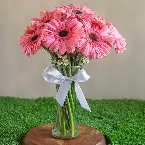 Pink Gerberas Vase Delivery Japan