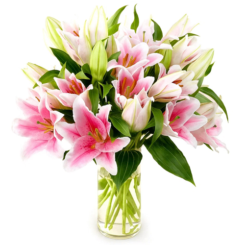 Best Flower Delivery Tokyo – Pink Lilies Vase