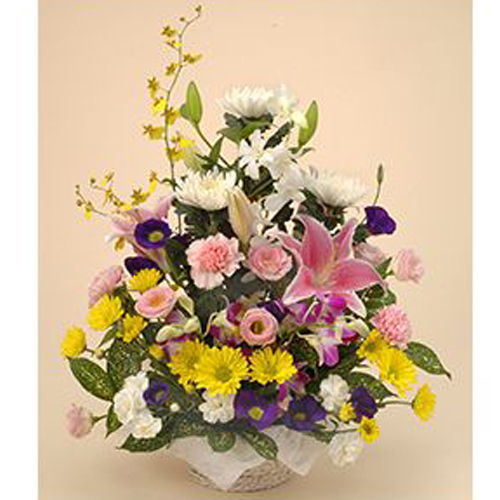Funeral Flower Japan – Mix Color Arrangement