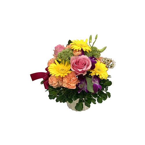 Roses, Gerbera & Carnations Basket - Japan Flower Shop Delivery