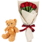 Gift Delivery Tokyo - Red Roses with Bear